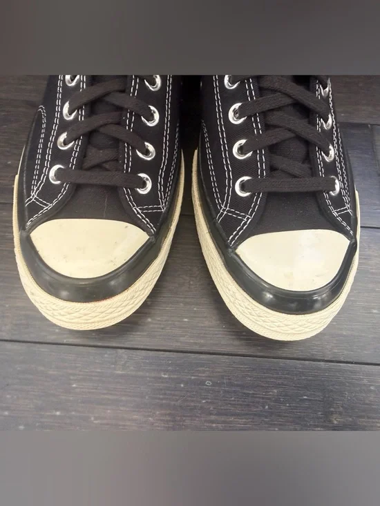 FRAGMENT DESIGN x MONCLER x CONVERSE UNISEX SNEAKERS, US MENS 9/WOMENS 11, BLACK - Picture 6 of 14